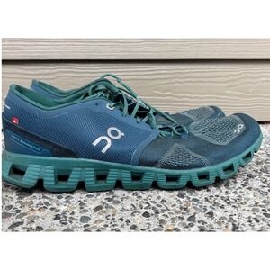 On Cloud X Men's Running Shoes Storm Tide Teal Green Activewear 40.99703 Size 10
